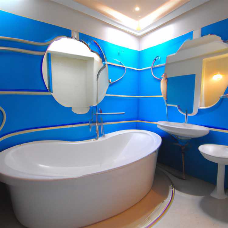 Голубая ванная: акцент современного дизайна