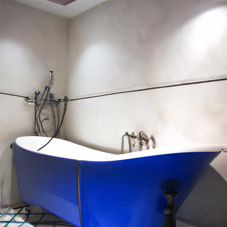 Интерьер ванна голубой